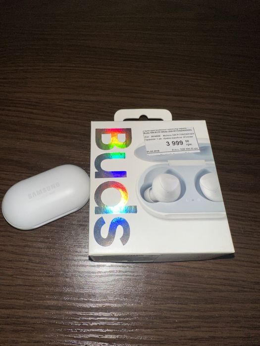 Навушники вкладиші бездротові Samsung Buds White