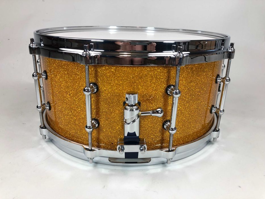 Polmuz Maple Snare 14" x 6,5" | Gold Sparkle | Die-Cast | 10 Lugs
