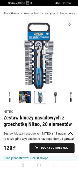 Zestaw kluczy nasadek 20elem.Nowe okazja