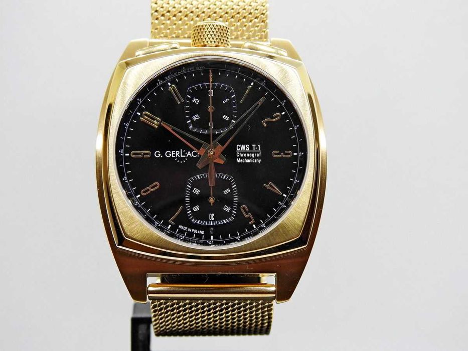 Zegarek męski CWS T1 chronograf mechaniczny typu bullhead . G.Gerlach