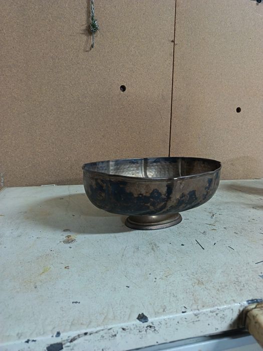 Taça/fruteira em estanho