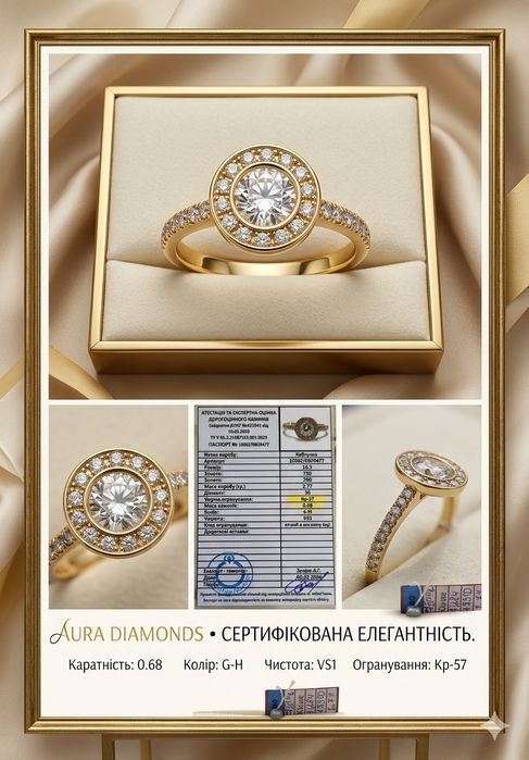 Каблучка Аrabel lebrusan з діамантами. Центр 0,5 ct