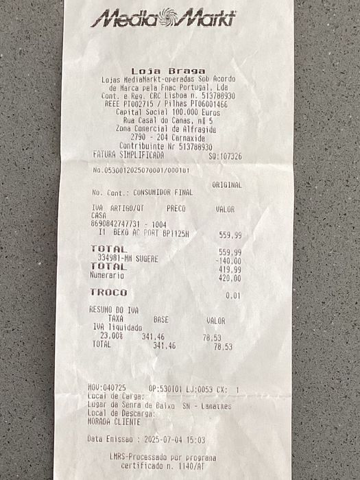 Ar Condicionado Portátil Beko com GARANTIA