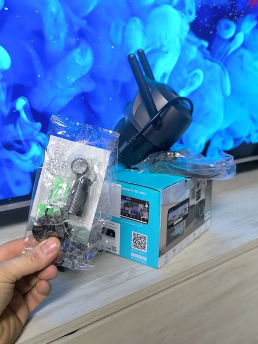 Вулична IP-камера 8МП WiFi з подвійною лінзою та автостеженням (iCSee)