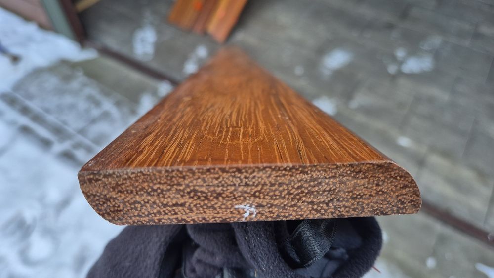 Listwa przypodłogowa Merbau egzotyk Lakierowana Surowa 10 cm 24mb