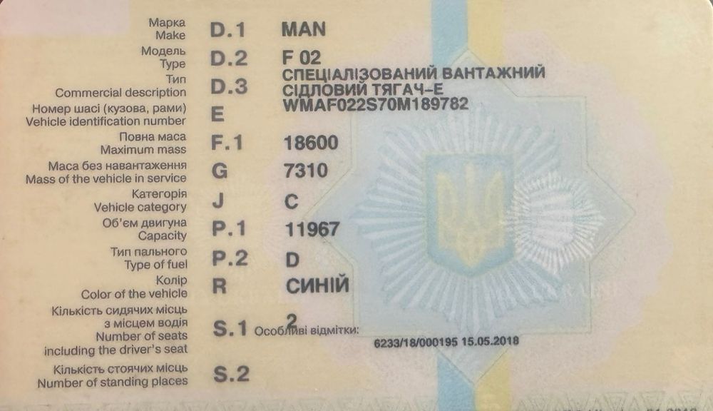 Рама з документами Man F02 командор