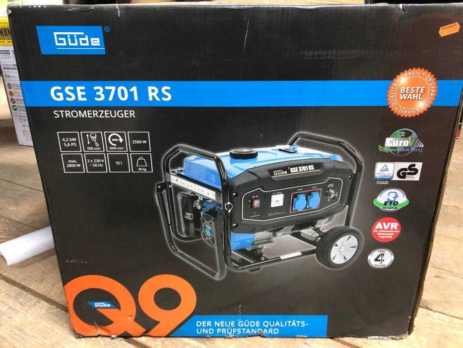 Генератор Güde GSE 3701 RS | Новий | 2.8 кВт | 4-тактний | Німеччина