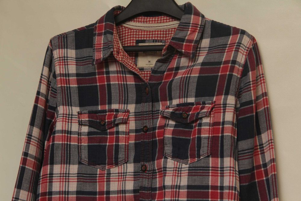 Hollister рр M рубашка с подкладкой из мягкого хлопка