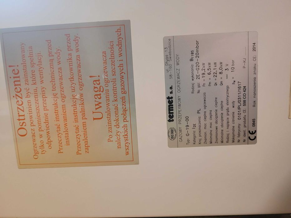 Piec gazowy Termet