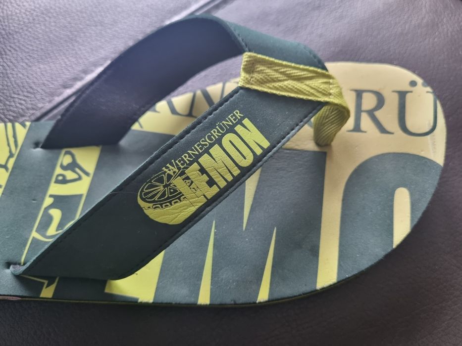 Klapki japonki 42 - 44 męskie zielone żółte Lemon basenowe