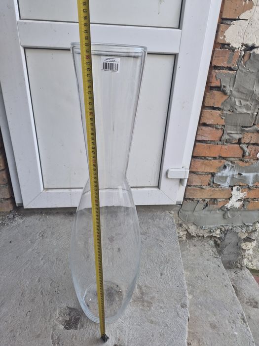 Ваза скляна прозора висота 82 см