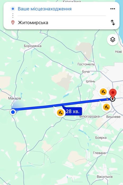 БЕЗ КОМІСІЇ, 3 діялянки, загальга площа 14,5 га, на Житомирській трасі