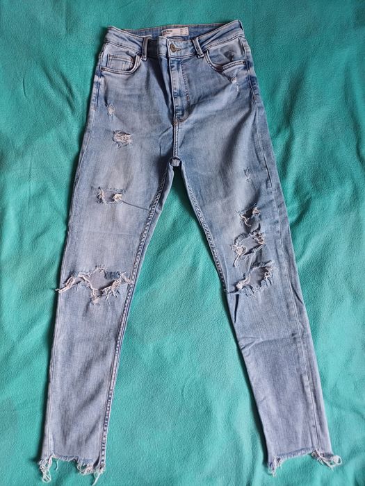 Spodnie damskie niebieskie