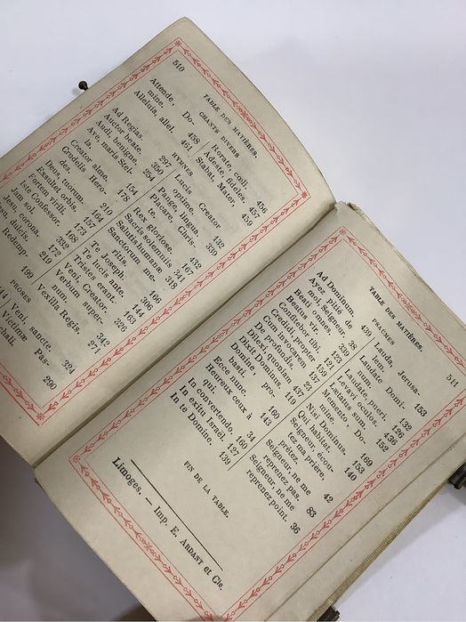 Missal antigo de 1900, Limoges