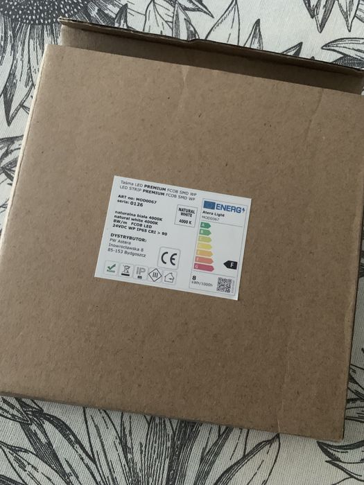 Taśma LED Premium FCOB 5 m 24V IP65 4000K CRI>90 – nowa