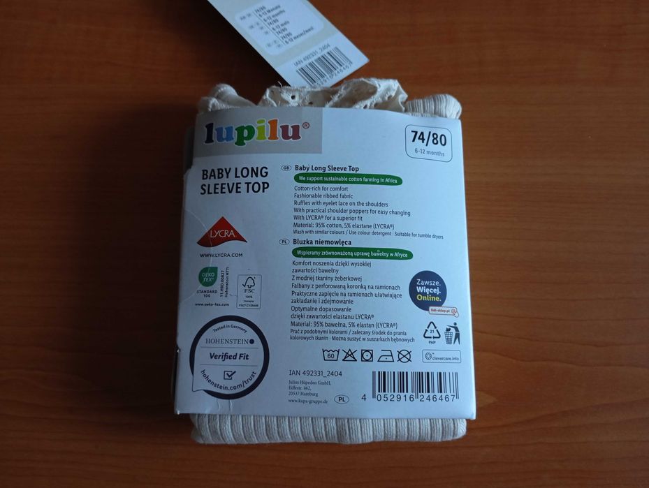 Bluzka niemowlęca dla dziewczynki 74/80