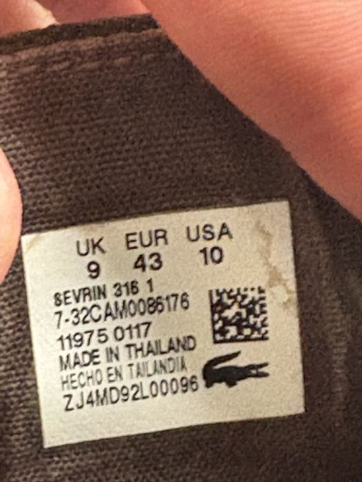 Мужские Замшевые Кеды Lacoste Sevrin 43р(28см)