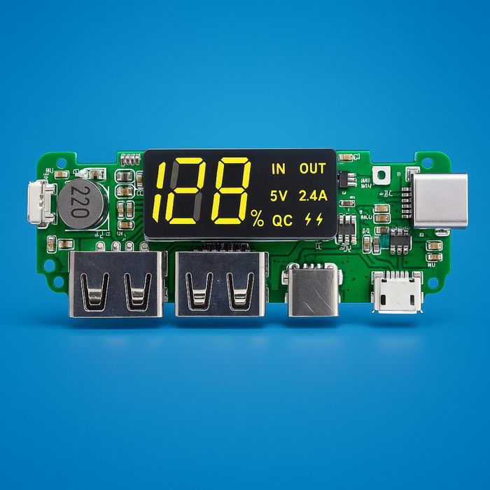 Плата Power bank павербанк контроллер Type C Lightning 5V 2.4A від 10