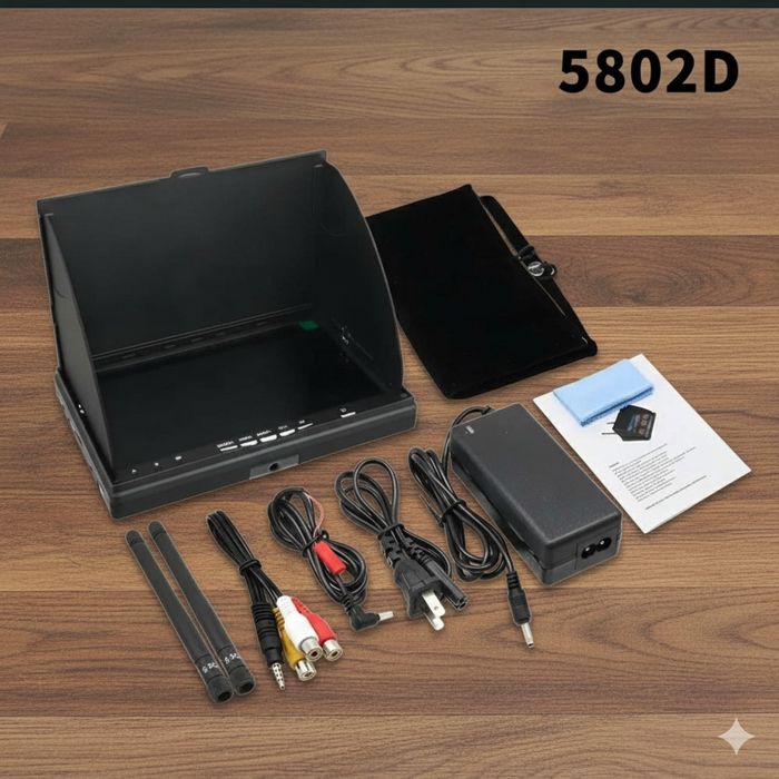 FPV Монітор LCD5802D 7" с записом на SD карту, 40Ch, 5.8ГГц,