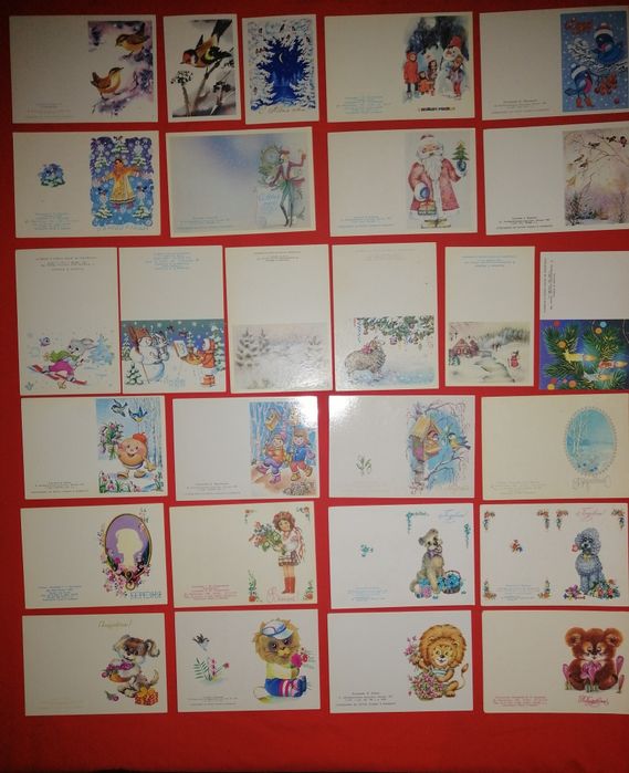 Открытки ссср. Мини открытки. Листівки.