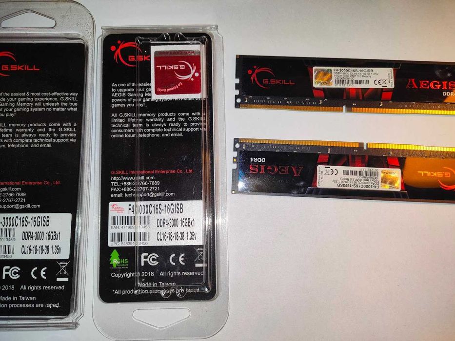 Pamięć RAM DDR4  32GB G.SKILL 32GB (2x16GB) 3000Mhz CL16 profile xmp