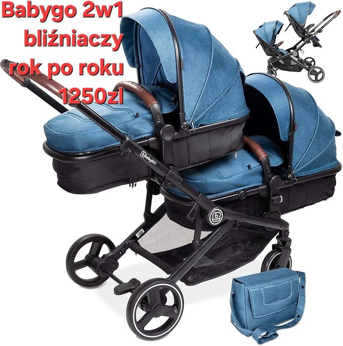 BabyGo wózek bliźniaczy, wózek rok po roku