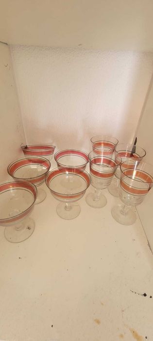 Conjunto de Jarra e 10 Copos Vintage – Estilo Mid-Century / Anos 50-60