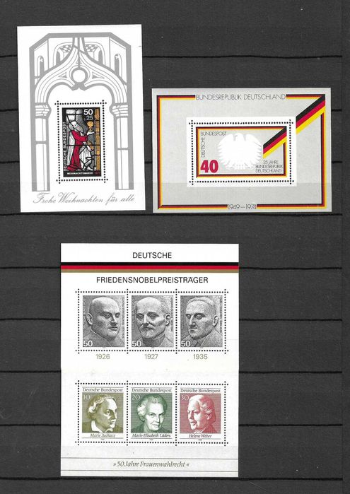 ALEMANHA OCIDENTAL - MNH - Lote  10 Blocos novos - 3 IMAGENS