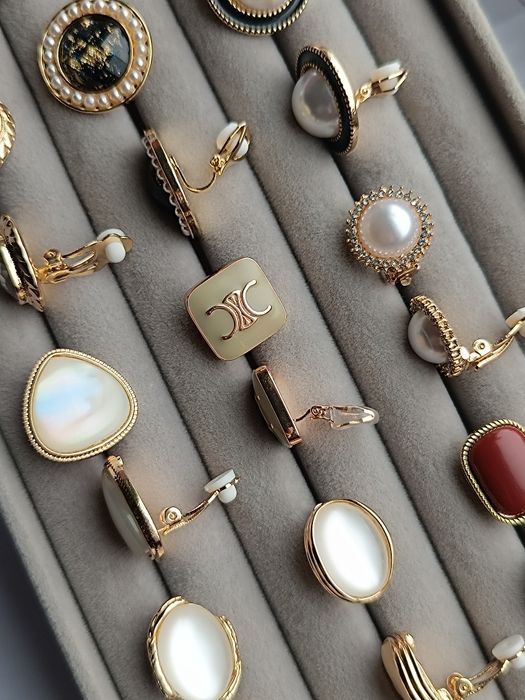 Клипси Сережки святкові,Кафи  Кліпси прокол не потрібен