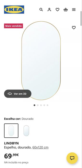 Espelho Ikea LINDBYN