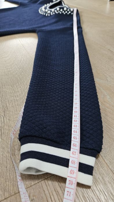 Granatowa pikowana Bluza Jiu Jo XS