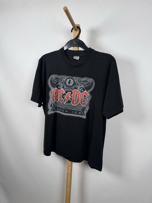 AC/DC Black Ice Tour 2009 czarna koszulka t-shirt band tee unisex XL