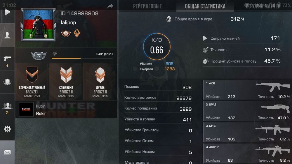 акаунт стандоф 2