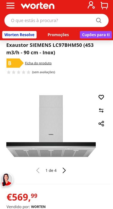 Exaustor campanola Samsung