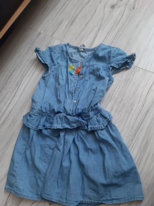 Sukienka jeans miękki, jak nowa, Coccodrillo 104cm