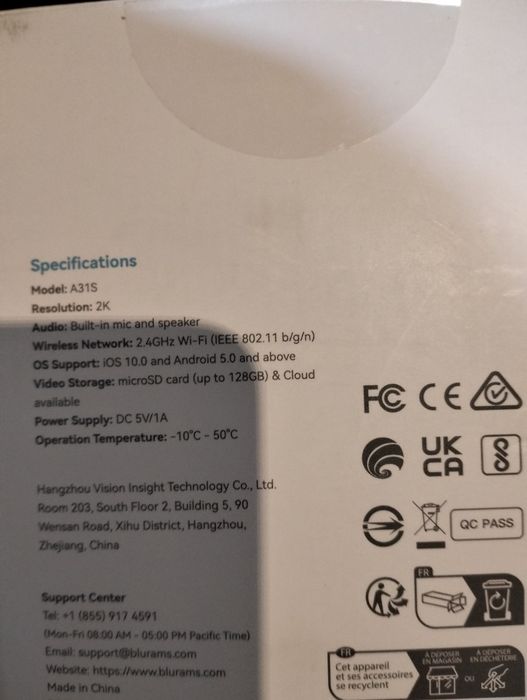 Câmara de segurança interna Blurams Dome Flare A31S