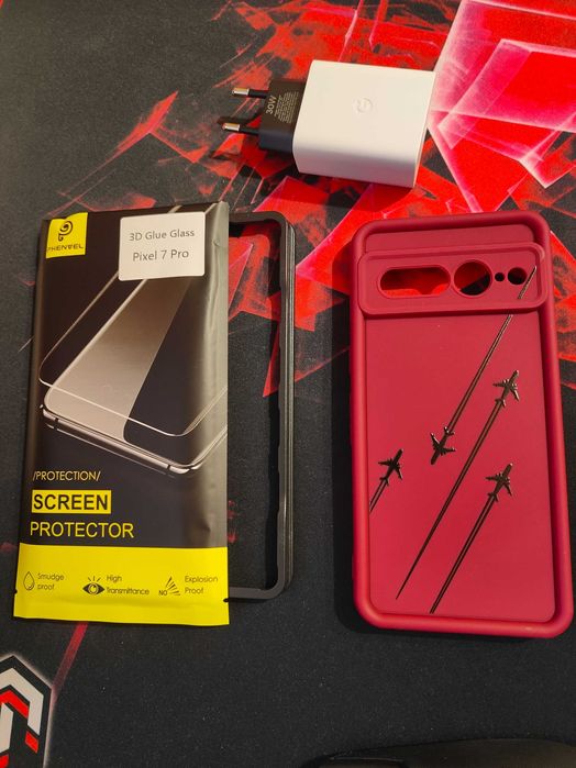 Google pixel 7pro чехол, стекло и зарядное устройство оригинал