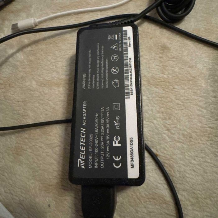 Крутое Зарядное устройство 65W USB Type-C Thunderbolt для ноутбука (универсальное)