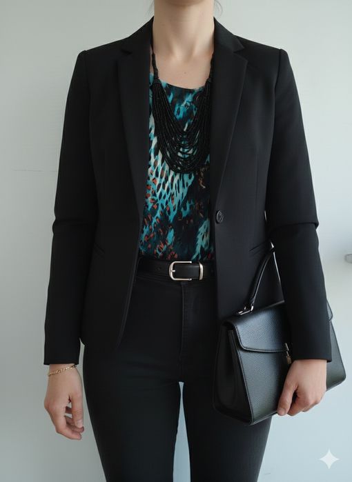 Blusa com padrão, elegante - Tamanho M/L