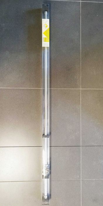 Karnisz pojedynczy metalowy srebrny 1,20m