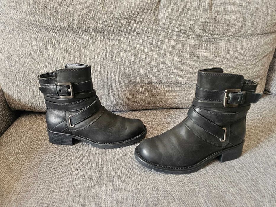 Buty botki skórzane Clarks UK 3 rozmiar 35 wkładka 22,5 cm