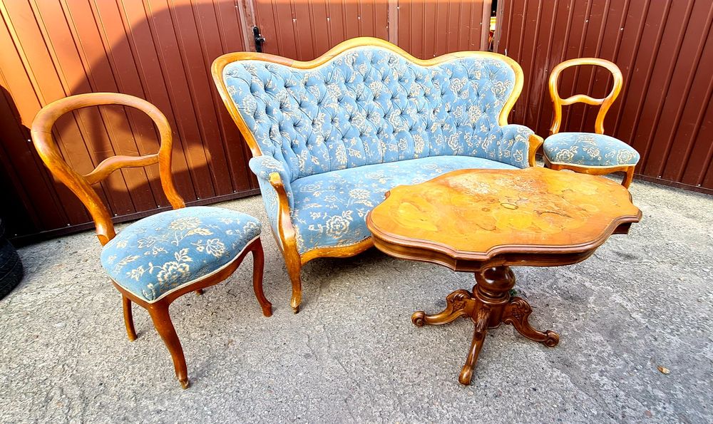 Zestaw sofa i 2krzesła styl antyczny Ludwik zestaw ludwikowski