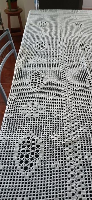 Toalha retangular de crochet