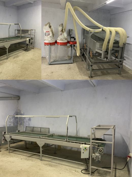 Вібросито та інспекційний стіл для переробки чищеного горіха