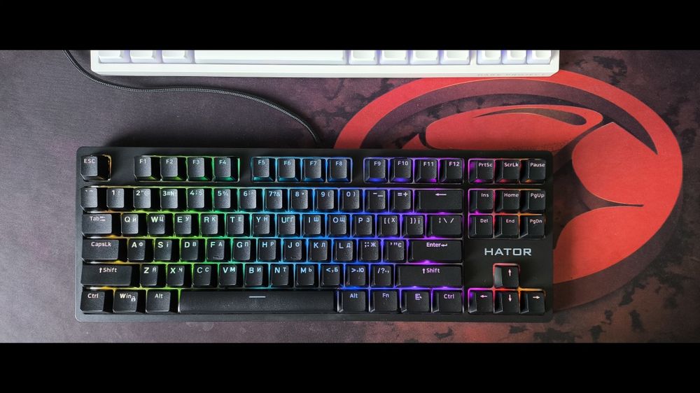 Клавіатура дротова HATOR Rockfall 2 Optica Black TKL Black