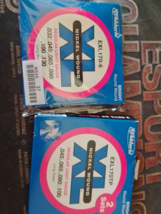 Струни для електричної бас-гітари Ernie Ball  - D'Addario  4-6 струн usa