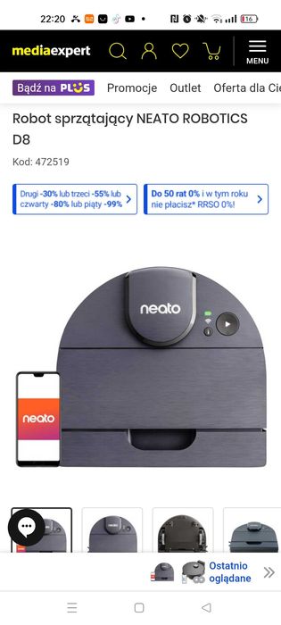 Robot sprzątający neato D8