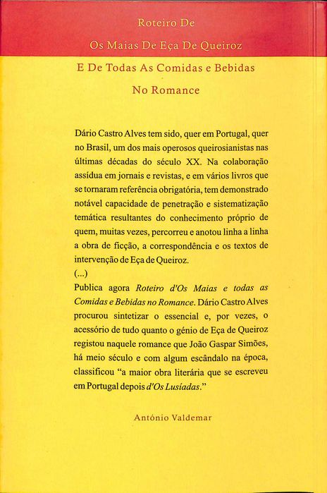 "Roteiro De Os Maias De Eça De Queiroz.." de Dário Castro Alves [Novo]
