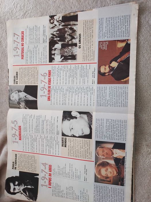 Revista TV guia com as  letras di festival da canção 1964 a 1989