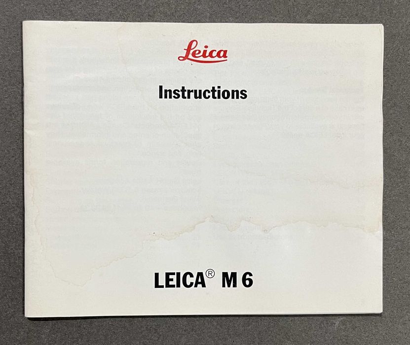 Manual Original Leica M6